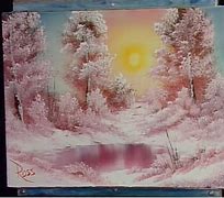 Image result for Bob Ross Winter Sun Canvas Art