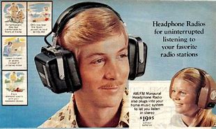 Image result for Old FM Radio Headphones