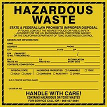 Image result for Toxic Waste Label
