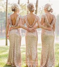 Image result for Sequin Champagne Bridesmaid Dress