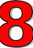 Image result for Red Number 8 Zazzle