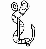 Image result for Worm On Hook Clip Art