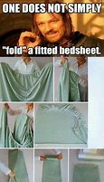 Image result for Folding a Fitted Sheet Meme