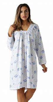 Image result for Plus Size Long Sleeve Nightgowns