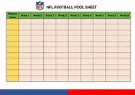 Image result for Week 14 NFL Confidence Pool Sheets Printable