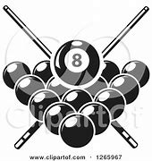 Image result for Pool Ball Clip Art Black and White