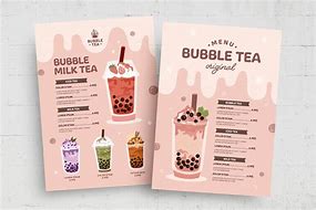 Image result for Bubble Tea Menu Design