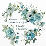Image result for Teal Watercolor Flowers Clip Art