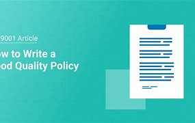 Image result for ISO 9001 Quality Policy Template