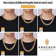 Image result for Cuban Chain Lengths