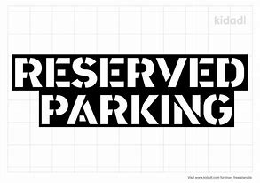 Image result for Stencils That Say Parking