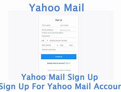 Image result for Yahoo! Mail Sign Up