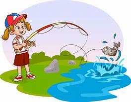 Image result for Little Girl Fishing Clip Art