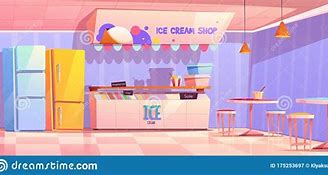 Image result for Ice Cream Counter Cartoon