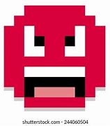 Image result for Pixel Art Mad Face