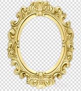 Image result for Oval Frame Gold Mirror Transparent Background