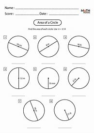 Image result for Circle Sector Area Worksheet