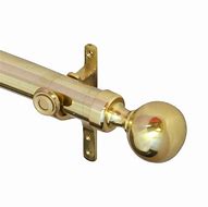 Image result for Brass Curtain Poles and Cafe Curtain Clips