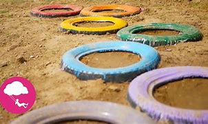 Image result for Recycled Tire Stepping Stones