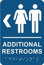 Image result for Additional Restrooms Sign