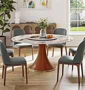 Image result for Round Dining Table with Lazy Susan