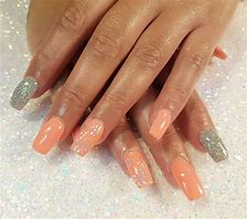 Image result for Teal and Peach Nail Designs
