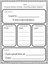 Image result for Narrative Writing Template 2nd Grade