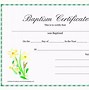 Image result for Sample Baptismal Certificate