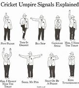 Image result for Cricket Hand Signals without Labelling