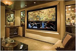 Image result for Big Screen TV On Wall in Home