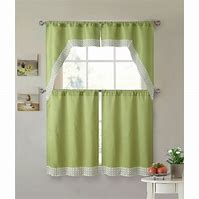 Image result for Dark Green Kitchen Curtains Walmart