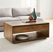 Image result for Real Wood Coffee Table with Storage