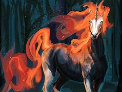 Image result for Fire Unicorn Drawings