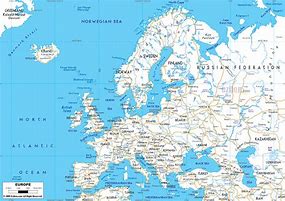 Image result for Road Map of Europe Detailed