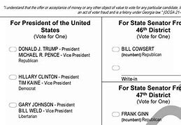 Image result for Presidential Voting Ballot