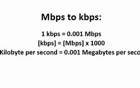 Image result for 1000 Kbps To Mbps