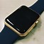 Image result for Gold Apple Watch Blue Band