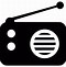 Image result for Radio Icon Black and White PNG