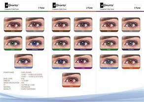 Image result for Contact Lens Colour Chart