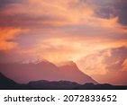 Image result for Sunset Over Snowy Mountains