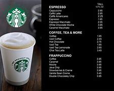 Image result for Starbucks Menu List