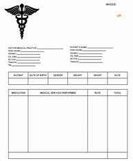 Image result for Medical Invoice in MS Word Excel