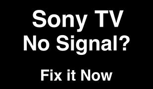 Image result for Sony TV No Signal Screen