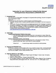 Image result for DNACPR Form to Print