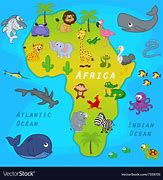 Image result for Cartoon African Animal Map
