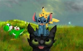 Image result for Stitch Toothless and Pikachu than IE Pack