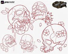 Image result for Tattoo Skull Procreate