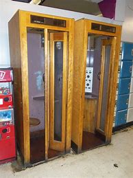 Image result for Antique Inside Wooden Phonebooth