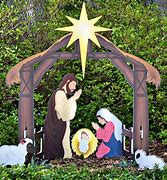 Image result for Outdoor Christmas Nativity Scene
