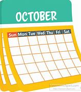 Image result for October Month Calendar Clip Art